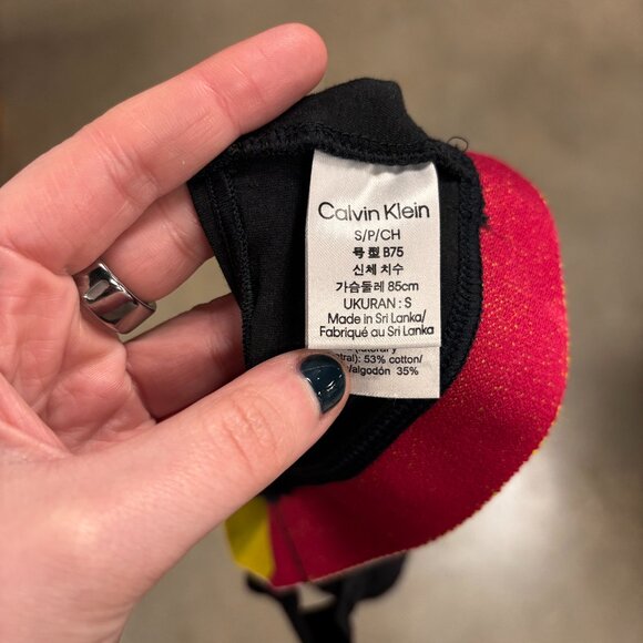 Calvin Klein This Is Love Colorblock Unlined Bralette - Picture 6 of 6